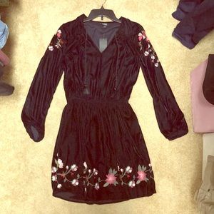 A.n.a Black Velour Dress